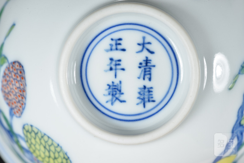 清 粉彩三多纹茶圆 - 图6